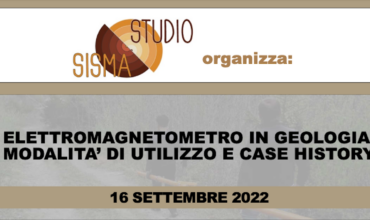 Convegno “Elettromagnetometro in geologia: modalità di utilizzo e Case History ” in programma il prossimo 16 settembre